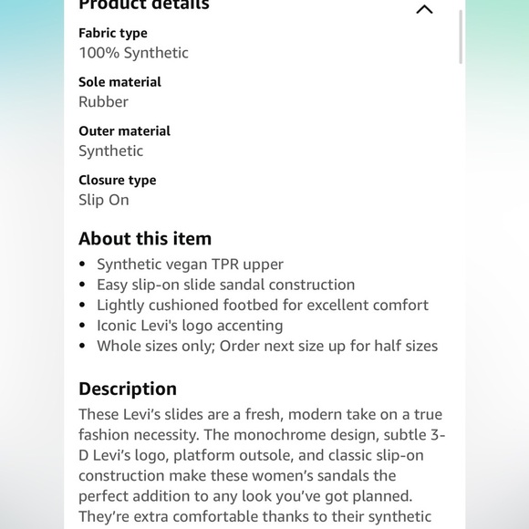 Levi's Women's Casual Slide Sandal new - Picture 6 of 6